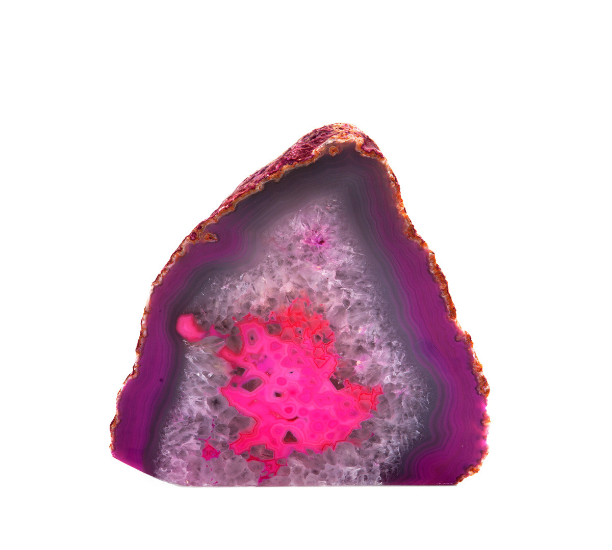 Pink Agate Half Cut Base